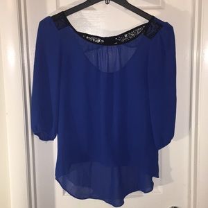 Silk blue casual shirt